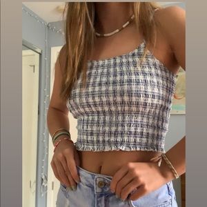 Checkered Tank Top with spaghetti straps